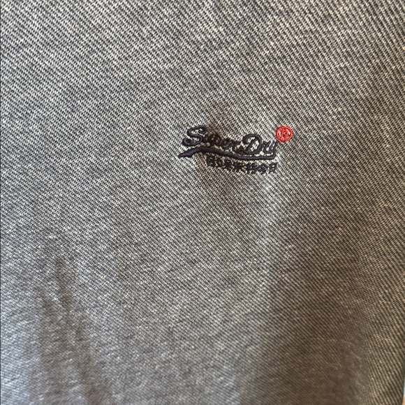 Superdry Men’s Size XL Blue Gray Crewneck Long Sleeve Casual Orange Label Tee - Picture 3 of 6